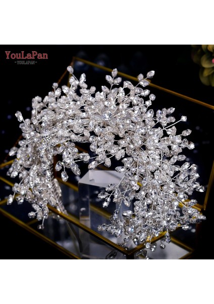 193P-S Youlapan HP385 Lüks Başlığı Gelin Taklidi Taç Düğün Tiaras Gelin Saç Aksesuarları Kadın Tiara Pageant Kafa Bandı (Yurt Dışından) modelleri