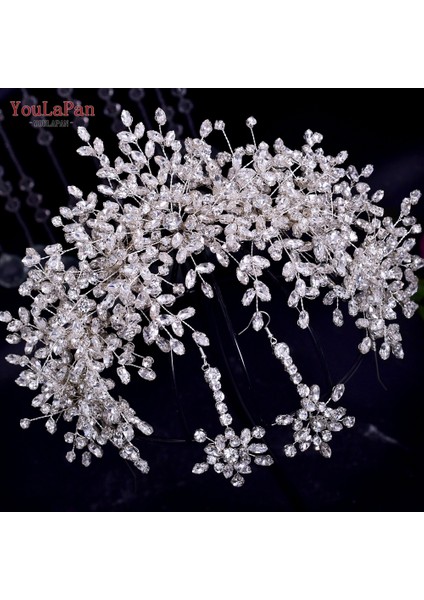 193P-S Youlapan HP385 Lüks Başlığı Gelin Taklidi Taç Düğün Tiaras Gelin Saç Aksesuarları Kadın Tiara Pageant Kafa Bandı (Yurt Dışından) fırsatları