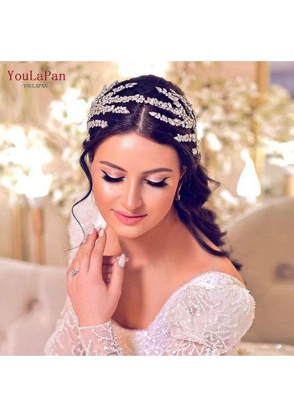 HP414-S Topqueen Kristal Düğün Kafa Bandı Taklidi Düğün Saç Aksesuarları Kadın Şapkalar Ziyafet Gelin Tacı Hairbands (Yurt Dışından) fiyatları