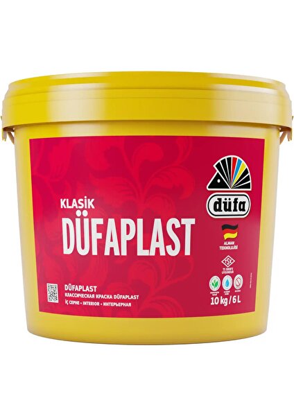 Klasik Düfaplast İç Cephe Duvar Boyası 1001 Beyaz 6 l