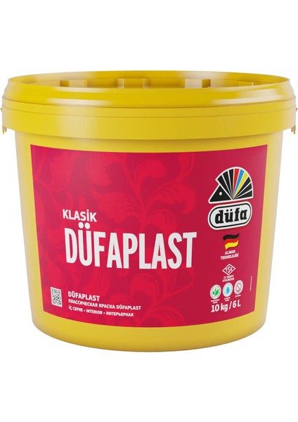 Klasik Düfaplast İç Cephe Duvar Boyası 1001 Beyaz 6 l