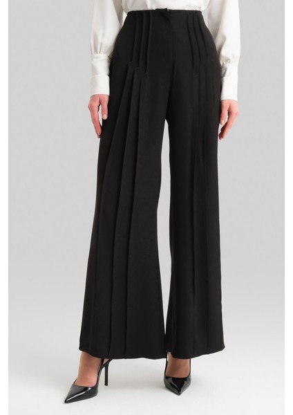 Çift Nervürlü Saten Pantolon 24Y2616 Siyah fırsatları