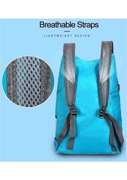 Gök Mavisi-Ultralight Nano Su Geçirmez Açık Erkek Kadın Sırt Çantaları Seyahat Sırt Çantası Katlanır Kullanışlı Çanta Hafif Paketlenebilir Sırt Çantası (Yurt Dışından) modelleri