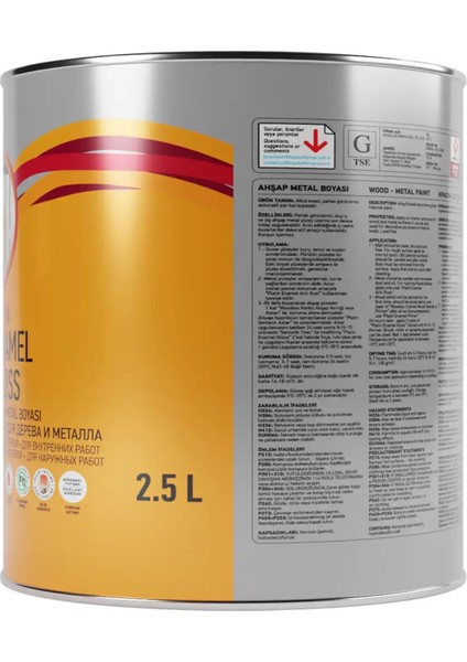 Sentetik Parlak Ahşap Metal Boyası 5167 Boncuk Mavi 2.5 l modelleri