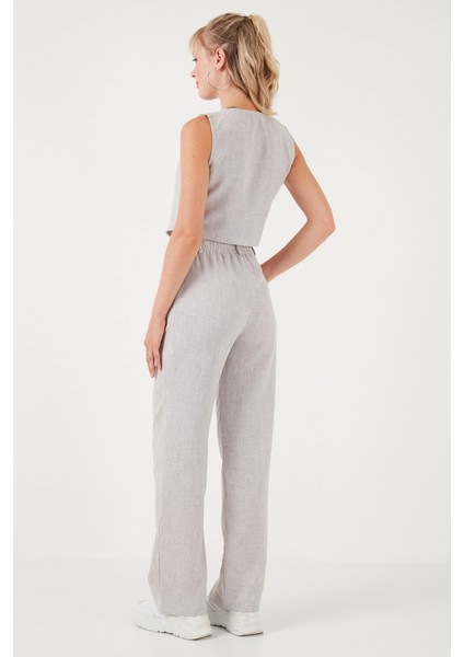 Regular Fit Bol Paça Yelekli Takım Bayan Takım 67045162S4