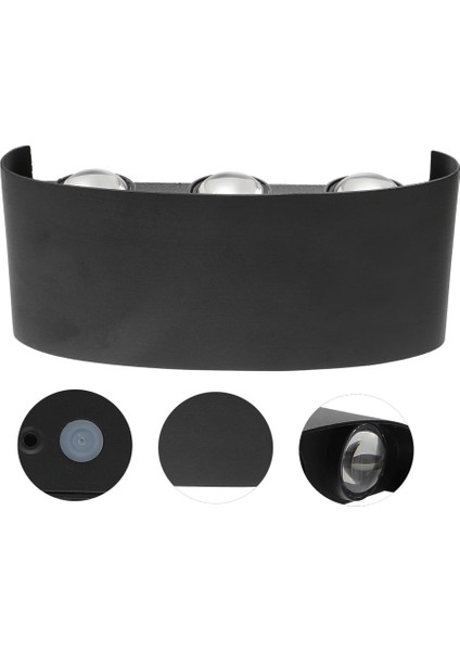 6 x 1w / Smd Chıp / Siyah Aplik / 3000k / Ip54 /