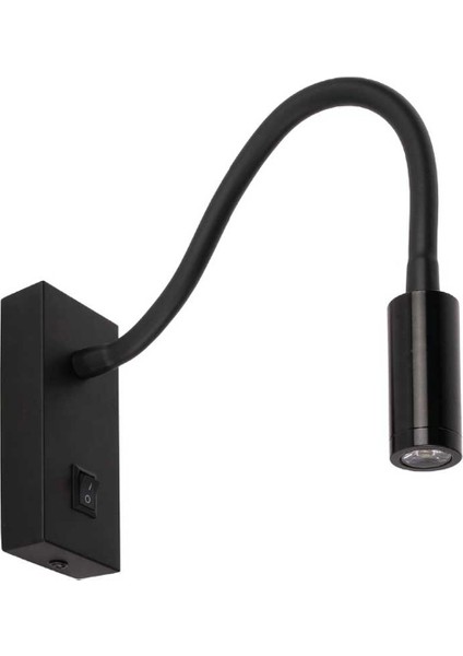 3w Siyah 3000k Led Aplik