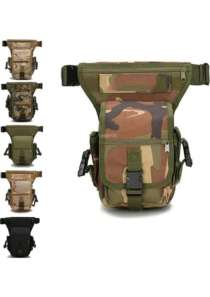 Yeşil-Askeri Taktik Bel Paketi Açık Spor Avcılık Kamuflaj Bel Paketleri Binmek Bacak Edc Çantası Yardımcı Yürüyüş Uyluk Kılıfı (Yurt Dışından) modelleri