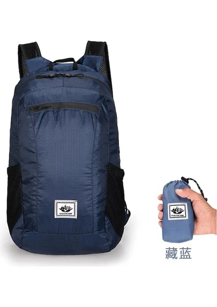 Donanma-Seyahat Yürüyüş 20L Hafif Taşınabilir Katlanabilir Sırt Çantası Su Geçirmez Sırt Çantası Katlanır Çanta Ultralight Açık Paketi Kadın Erkek Için (Yurt Dışından)