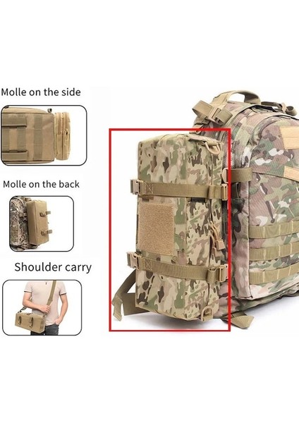 Siyah Kese-Molle Omuz Çantası Çok Amaçlı Ordu Taktik Omuz Sırt Çantası Askeri Kamuflaj Depolama Kılıfı Avcılık Aksesuarları Edc Paketi (Yurt Dışından)