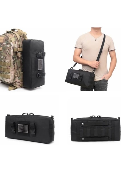 Siyah Kese-Molle Omuz Çantası Çok Amaçlı Ordu Taktik Omuz Sırt Çantası Askeri Kamuflaj Depolama Kılıfı Avcılık Aksesuarları Edc Paketi (Yurt Dışından) modelleri