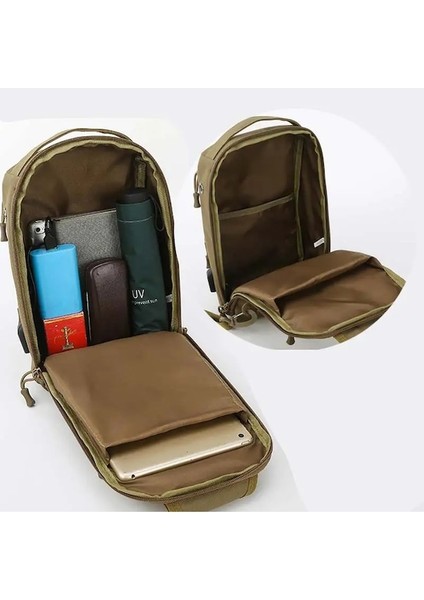 Haki-Usb Taktik Göğüs Çantası Askeri Ordu Sling Sırt Çantası Çanta Açık Spor Balıkçılık Yürüyüş Seyahat Avcılık Kamp Omuz Çantaları (Yurt Dışından) indirimleri
