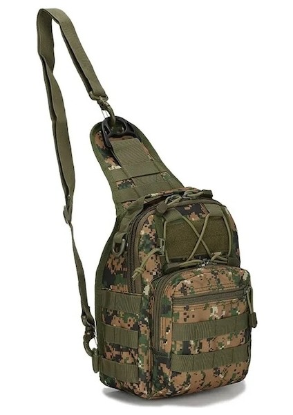 Yeşil-Açık Askeri Taktik Sling Spor Seyahat Göğüs Çantası Omuzdan Askili Çanta Erkekler Kadınlar Için Crossbody Çanta Yürüyüş Kamp Ekipmanları (Yurt Dışından) modelleri