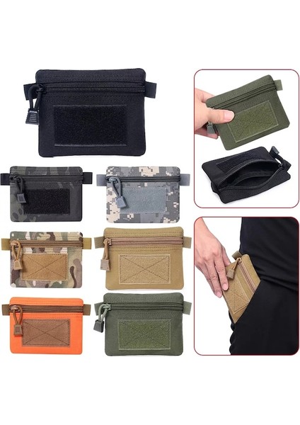Turuncu-Açık Edc Molle Kılıfı Cüzdan Su Geçirmez Taşınabilir Seyahat Fermuar Bel Çantası Kamp Yürüyüş Avcılık Için Askeri Edc Kılıfı (Yurt Dışından)