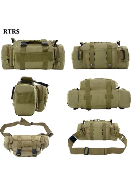 Diğer-Siyah Açık Çok Fonksiyonlu Kameral Omuz Çantası Askeri Taktik Bel Çantası Su Geçirmez Yürüyüş Kamp Trekking Bisiklet Sling Çanta (Yurt Dışından)