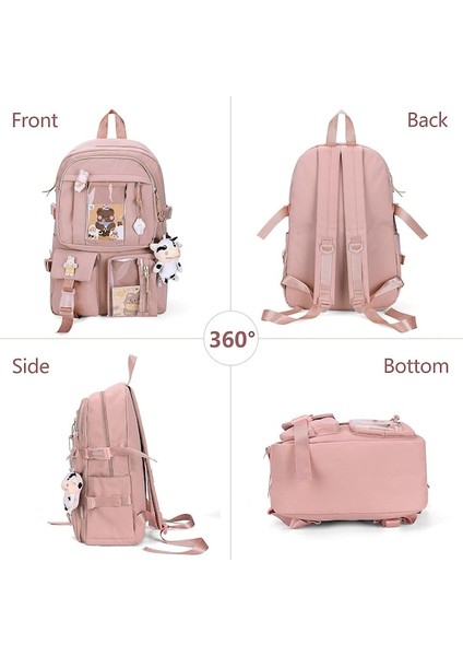 Heamor Kawaii Pin ve Aksesuarlı Kawaii Sırt Çantası Sevimli Kawaii Sırt Çantası Büyük Kapasiteli Japon Okul Çantası Jk Anime Omuz Çantası Cosplay Crossbody Çanta Için 44 31 14 cm - E (Yurt Dışından)