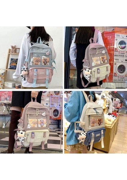 Heamor Kawaii Pin ve Aksesuarlı Kawaii Sırt Çantası Sevimli Kawaii Sırt Çantası Büyük Kapasiteli Japon Okul Çantası Jk Anime Omuz Çantası Cosplay Crossbody Çanta Için 44 31 14 cm - E (Yurt Dışından) fırsatları