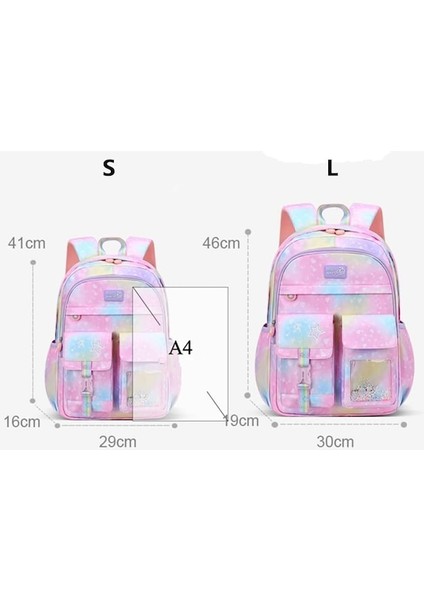 Yucama Yucama Okul Çantası Çocuk Su Geçirmez Sırt Çantası Kız Sırt Çantası 15.6 Inç Dizüstü Okul Çantası Sevimli Çocuklar Ilköğretim Koleji Sırt Çantaları Büyük Okul Çantalarını - Pink (Yurt Dışından)