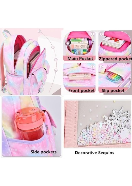 Yucama Yucama Okul Çantası Çocuk Su Geçirmez Sırt Çantası Kız Sırt Çantası 15.6 Inç Dizüstü Okul Çantası Sevimli Çocuklar Ilköğretim Koleji Sırt Çantaları Büyük Okul Çantalarını - Pink (Yurt Dışından) fiyatları