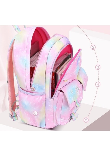 Yucama Yucama Okul Çantası Çocuk Su Geçirmez Sırt Çantası Kız Sırt Çantası 15.6 Inç Dizüstü Okul Çantası Sevimli Çocuklar Ilköğretim Koleji Sırt Çantaları Büyük Okul Çantalarını - Pink (Yurt Dışından) indirimleri