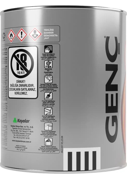 Sentetik Parlak Ahşap Metal Boyası 7100 Metalik Gri 0.75 l fırsatları