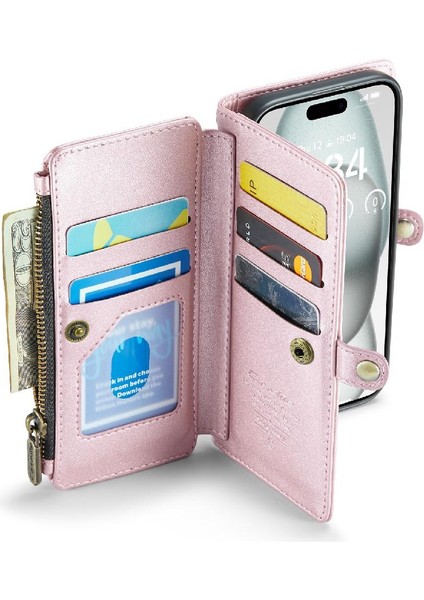 Iphone 15 Için Crossbody Durumda Artı Durumda Cüzdan Kart Tutucu Cüzdan Kılıf Için (Yurt Dışından) indirimleri