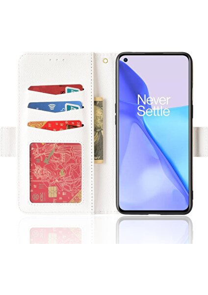 Oneplus 9 Için Kılıf Yan Toka Pu Deri Cüzdan Manyetik Kart Yuvaları Tutucu (Yurt Dışından)