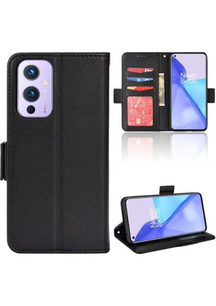 Oneplus 9 Için Kılıf Yan Toka Pu Deri Cüzdan Manyetik Kart Yuvaları Tutucu (Yurt Dışından)
