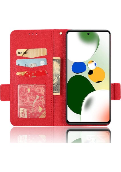 Xiaomi Poco X5 Pro 5g Manyetik Kart Yuvaları Tutucu Pu Deri Yan (Yurt Dışından)