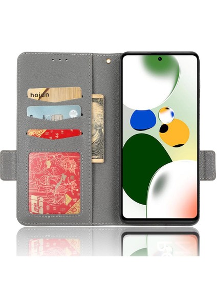 Xiaomi Poco X5 Pro 5g Manyetik Kart Yuvaları Tutucu Pu Deri Yan (Yurt Dışından)