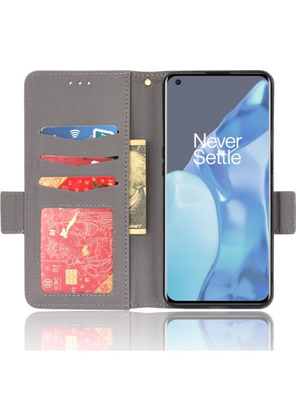 Oneplus 9 Için Kılıf Pro Yan Toka Cüzdan Pu Deri Manyetik Kart Yuvaları (Yurt Dışından)