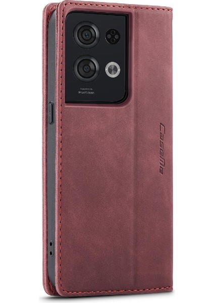 Oppo Oppo 8 Pro 5g Için Flip Case Kart Yuvası Kickstand Vintage Pu Flip (Yurt Dışından)
