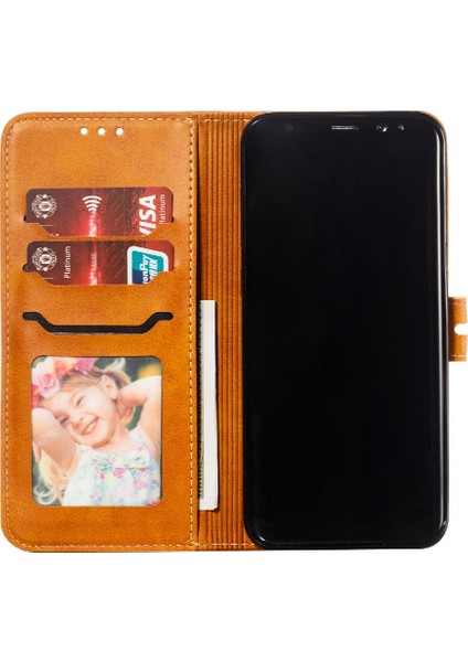 Samsung Galaxy S8 Için Cüzdan Durumda Kickstand Kabartmalı Tüm Yuvarlak Kart (Yurt Dışından) indirimleri