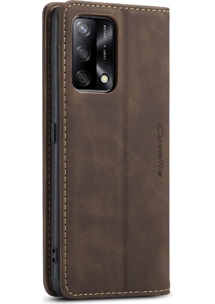 Oppo A74 4g Için Flip CASE/A95 4g Vintage Pu Deri Cüzdan Kılıf Kart Yuvası (Yurt Dışından)