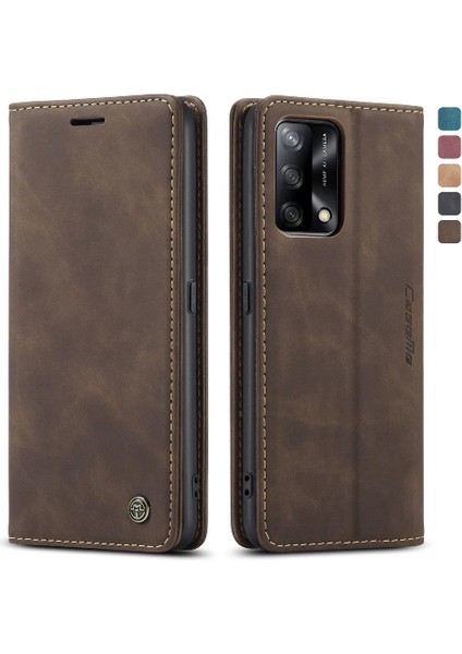 Oppo A74 4g Için Flip CASE/A95 4g Vintage Pu Deri Cüzdan Kılıf Kart Yuvası (Yurt Dışından)