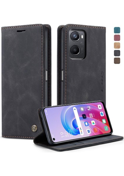 Oppo Için Flip Case A36 4G/A76 4G/A96 4g Vintage Pu Deri Cüzdan Flip (Yurt Dışından)