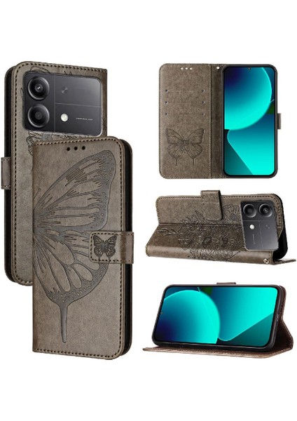 Xiaomi Poco X6 Neo 5g Premium Deri Manyetik Kabartma Flip Case (Yurt Dışından)