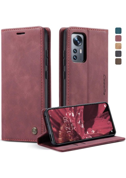 Xiaomi 12/12X/12S Için Flip Case Vintage Pu Deri Cüzdan Flip Folio Kitap (Yurt Dışından)