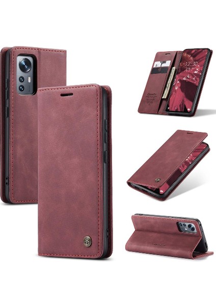 Xiaomi 12/12X/12S Için Flip Case Vintage Pu Deri Cüzdan Flip Folio Kitap (Yurt Dışından)