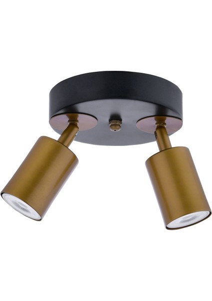 25 x 15 Spot 2li Siyah Eskitme Modern 20 - 34 cm Metal Siyah GU10 2 Antre / Hol