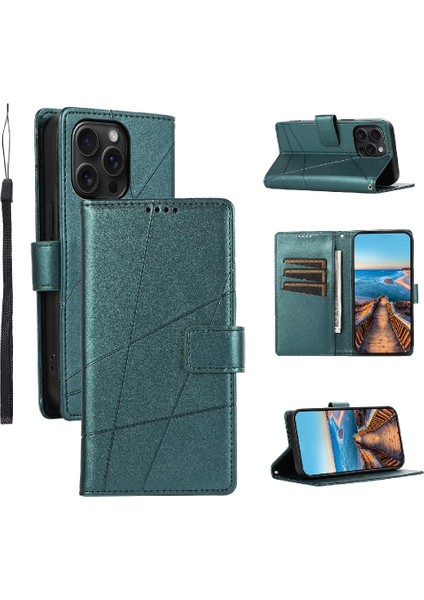 Iphone 15 Için Flip Case Pro Max Şok Emici Darbeye Kickstand Kart (Yurt Dışından)