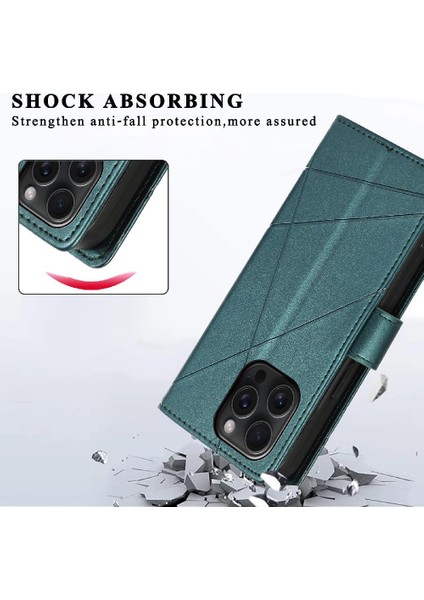 Iphone 15 Için Flip Case Pro Max Şok Emici Darbeye Kickstand Kart (Yurt Dışından)
