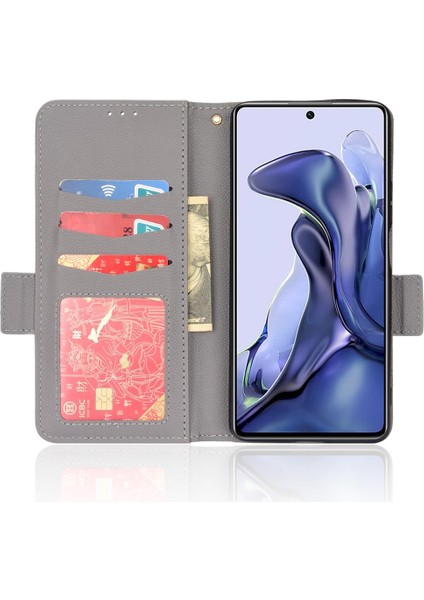 Xiaomi 11T/11T Pro Manyetik Cüzdan Yan Toka Kart Yuvaları Tutucu (Yurt Dışından) indirimleri