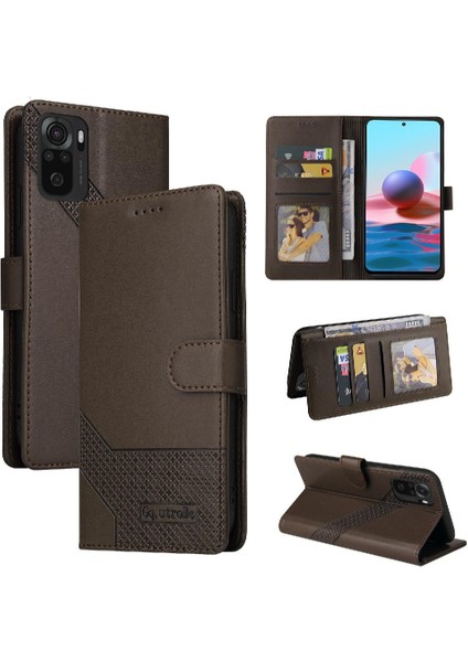 Xiaomi Redmi Not 10 Için Flip Case 4g Darbeye Kickstand Premium Üç (Yurt Dışından)