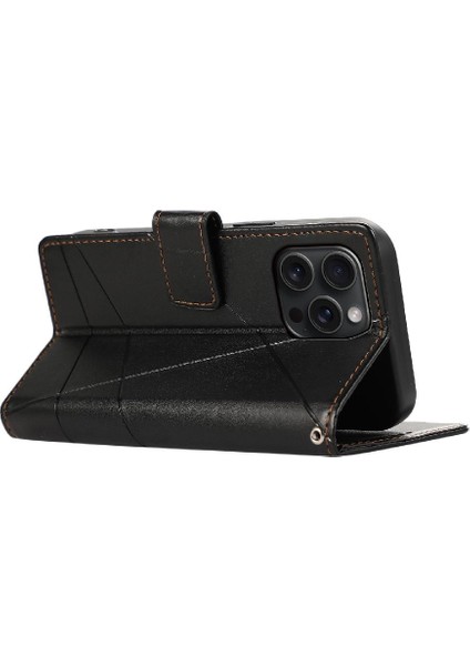 Iphone 15 Için Flip Case Pro Max Şok Emici Darbeye Kickstand Kart (Yurt Dışından)