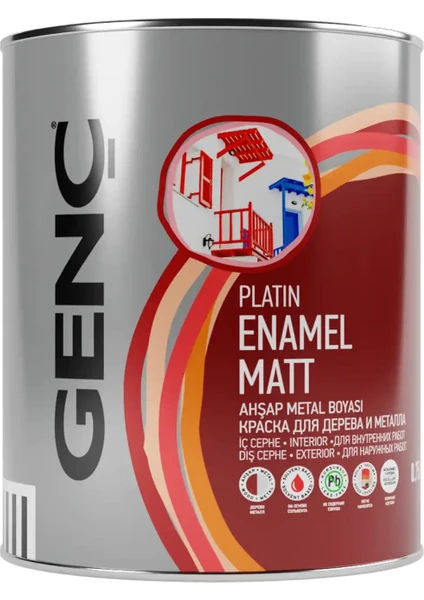 Sentetik Ahşap Metal Boyası Siyah 0.75 l