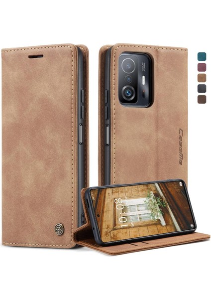 Xiaomi 11T Için Flip CASE/11T Pro Flip Folio Kitap Vintage Pu Deri Cüzdan (Yurt Dışından) modelleri