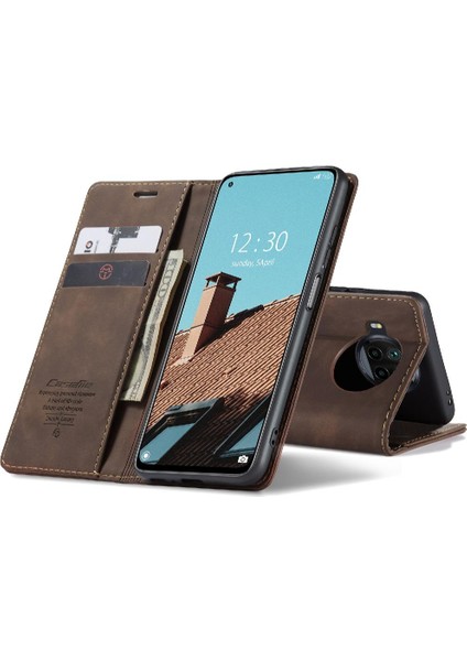 Xiaomi 10T Lite 5g Için Flip Case Kart Yuvası Kickstand Manyetik Kapatma (Yurt Dışından)