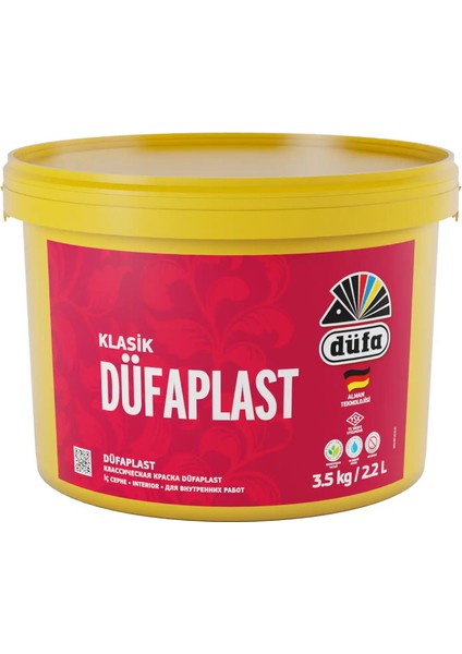 Klasik Düfaplast İç Cephe Duvar Boyası 1001 Beyaz 2.2 l