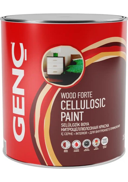 Selülozik Parlak Ahşap Boyası 8505 Açık Kahve 2.5 l